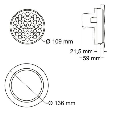 FARO TRASERO LED BAIML 3000 (39 LED )BIVOLTAJE CRISTAL 